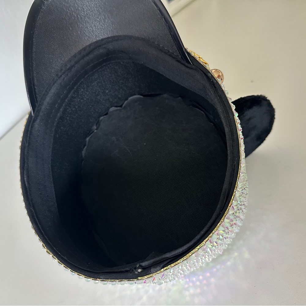 Custom Disney Train Conductor Hat, Disneyland Sparkling Rhinestone Mickey Ears - Picture 9 of 9